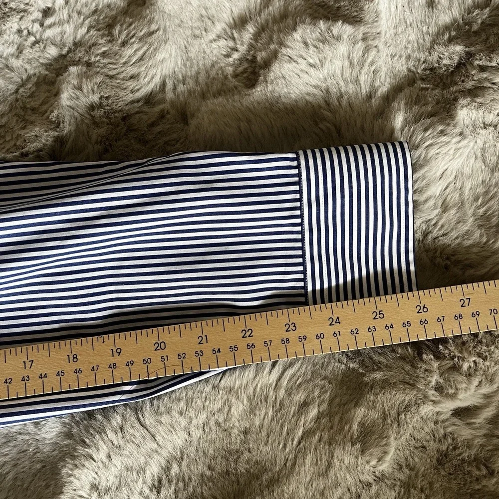 Ralph Lauren Classic Fit Non‎ Iron Stripe Dress Shirt 17 36/37